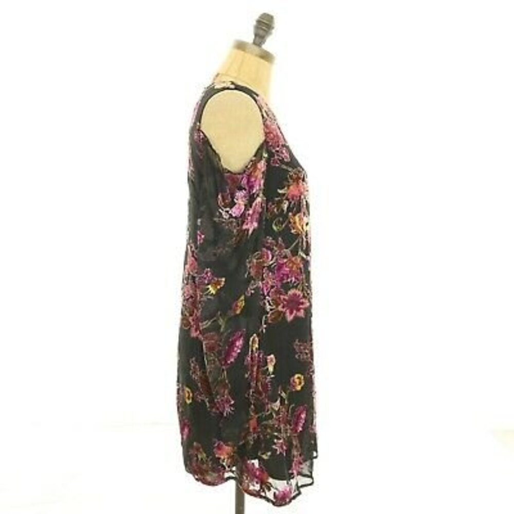 Chelsea28 Nordstrom Cold Shoulder Dress Size XS Velvet Burnout Floral NWT B43 - Picture 4 of 7